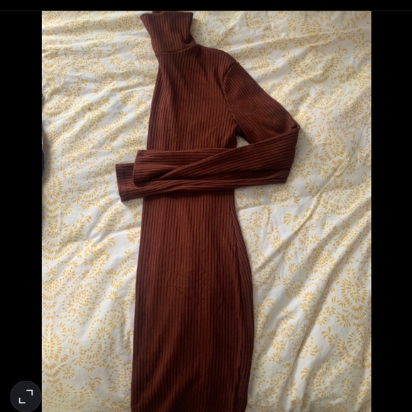 Urban Outfitters Burnt Orange turtleneck dress - Picture 1 of 3